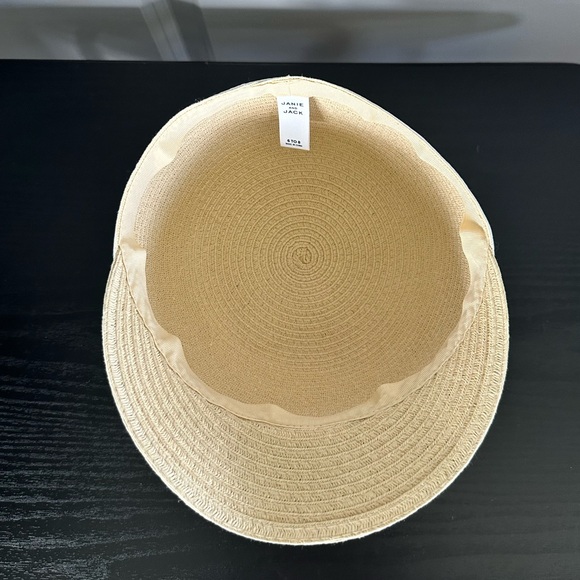 Janie and Jack Girls Bow Straw Riding Hat, Size 6-8 - Picture 5 of 6